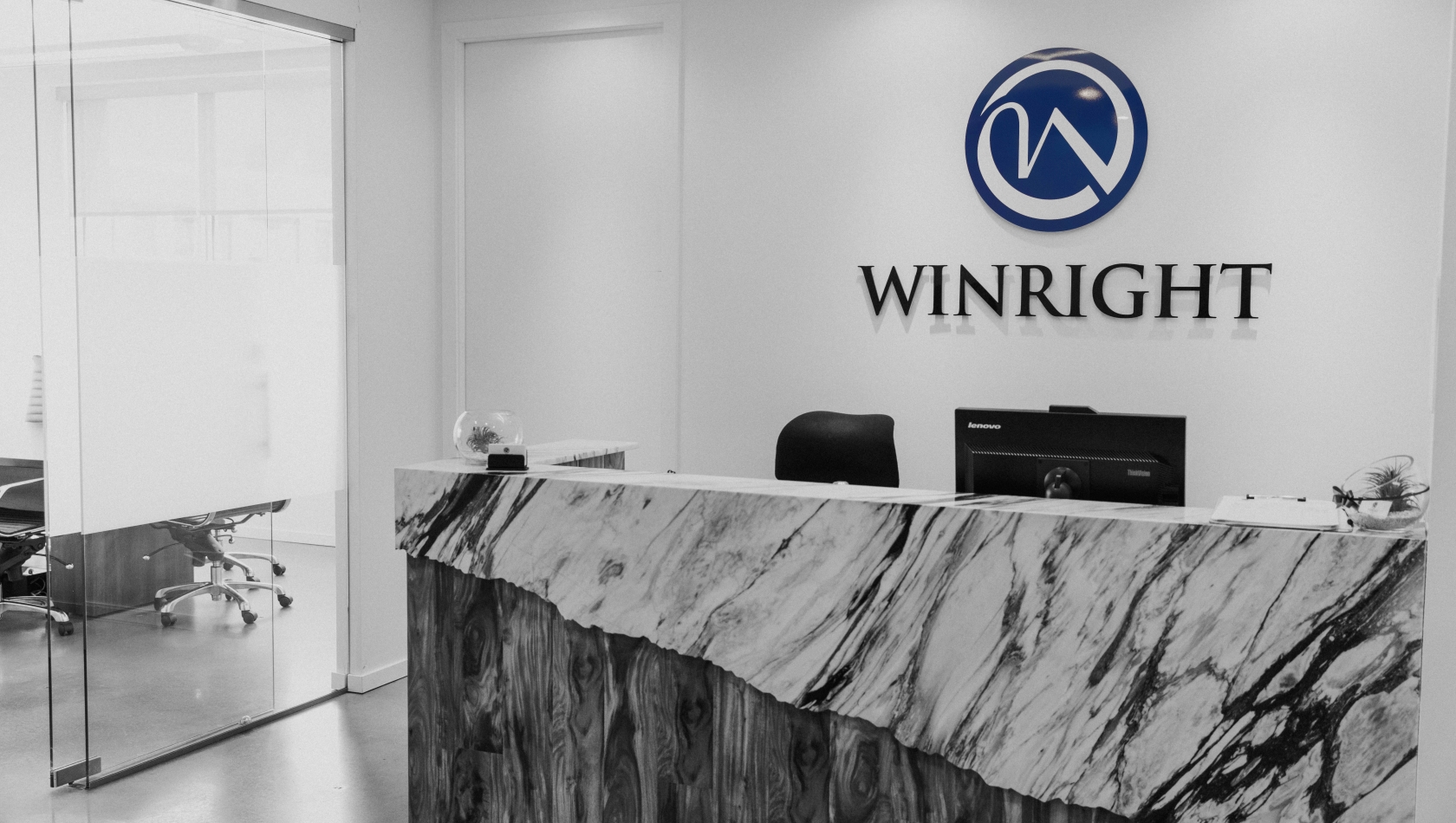 Winright Law front reception desk